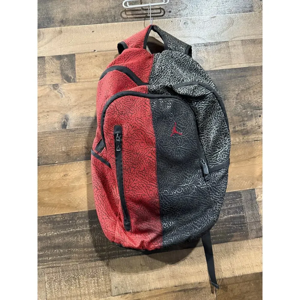 Nike Air Jordan Backpack- Red/Black Elephant Design